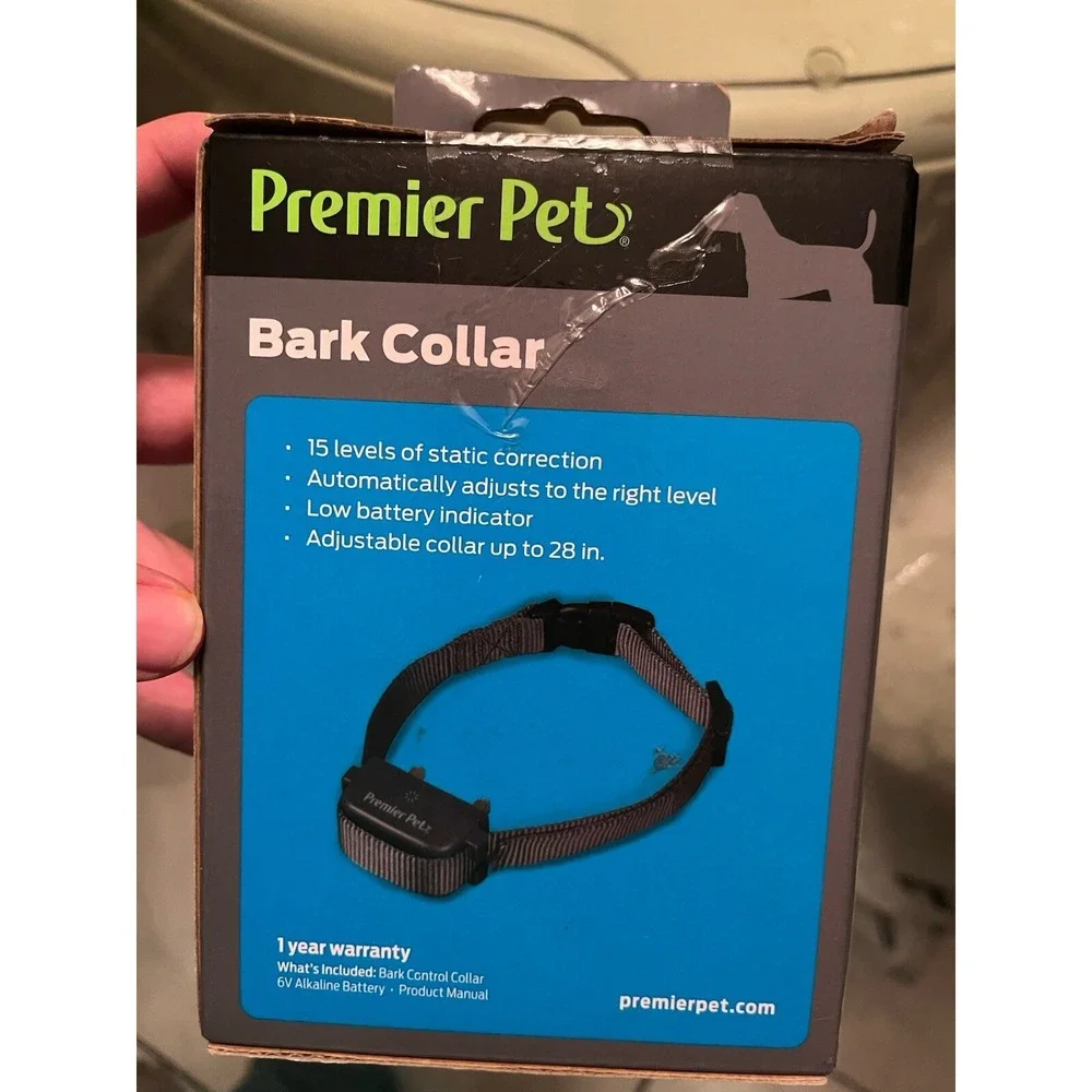 Premier Pet BARK COLLAR • AUTOMATIC BARK CONTROL • 15 LEVELS • VIBRATION • DOG
